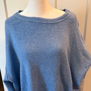 NWT Time & Tru Womens Blue Crewneck Sweater Size L Beautiful Blue Warm